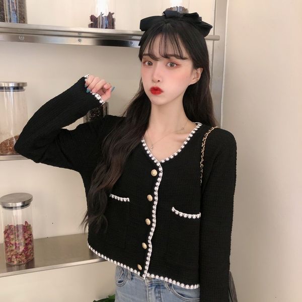 luxury women's jackets 2021 autumn korean knitted women's color matching versatile student casual coat, Black;brown
luxury women's jackets 2021 autumn korean knitted women's color matching versatile student casual coat, Black;brown