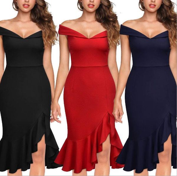 casual dresses backless evening party women off shoulder summer female elegant slash neck ruffle irregular vestidos 4dmj, Black;gray
casual dresses backless evening party women off shoulder summer female elegant slash neck ruffle irregular vestidos 4dmj, Black;gray
