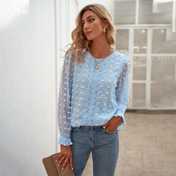 women's blouses & shirts yikuo blouse chiffon shirt solid color hair ball fabric lantern long-sleeved pullover round neck jacket, White
women's blouses & shirts yikuo blouse chiffon shirt solid color hair ball fabric lantern long-sleeved pullover round neck jacket, White