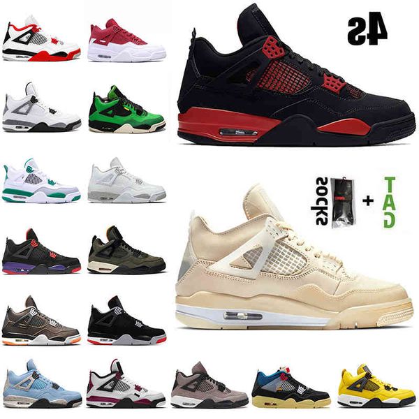 with socks 2021 red thunder 4 4s mens boots shoes sail university blue taupe haze white oreo starfish men sport sneakers size 36-47, Black
with socks 2021 red thunder 4 4s mens boots shoes sail university blue taupe haze white oreo starfish men sport sneakers size 36-47, Black