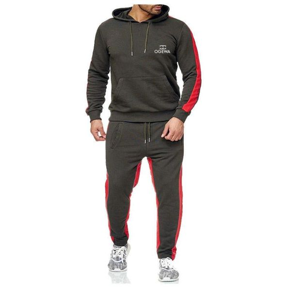 men's tracksuits 2 pieces sets tracksuit men brand autumn winter hooded sweatshirt +drawstring pants male stripe patchwork hoodies, Gray
men's tracksuits 2 pieces sets tracksuit men brand autumn winter hooded sweatshirt +drawstring pants male stripe patchwork hoodies, Gray