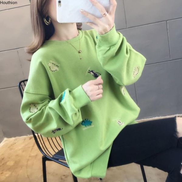 houthion women's sweater the fashion casual temperament mid-length loose cartoon print o-neck long sleeve women sweaters, White;black
houthion women's sweater the fashion casual temperament mid-length loose cartoon print o-neck long sleeve women sweaters, White;black
