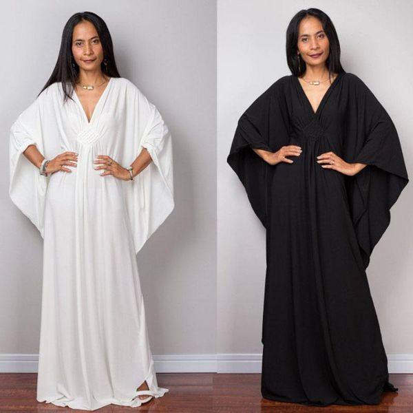 women's swimwear 2021 polyester woven loose plus-size beach blouse robes holiday is prevented bask in unlined upper garment, White;black
women's swimwear 2021 polyester woven loose plus-size beach blouse robes holiday is prevented bask in unlined upper garment, White;black