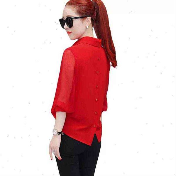 women blouses 3xl plus size spring summer style chiffon casual turn down collar shirts white red feminine df2421
women blouses 3xl plus size spring summer style chiffon casual turn down collar shirts white red feminine df2421