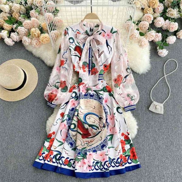 europe style spring autumn elegant women bow long sleeve vintage floral print a line dress female party dresses vestido 210428, Black;gray
europe style spring autumn elegant women bow long sleeve vintage floral print a line dress female party dresses vestido 210428, Black;gray