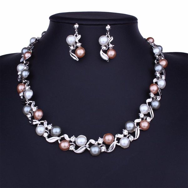 chains europe and american selling imitation pearl necklace earrings fair lady temperament joker jewelry set, Silver
chains europe and american selling imitation pearl necklace earrings fair lady temperament joker jewelry set, Silver