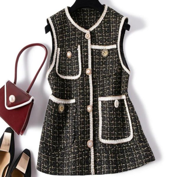 women's vests retro small fragrant tweed single-breasted vest women loose sleeveless jacket, Black;white
women's vests retro small fragrant tweed single-breasted vest women loose sleeveless jacket, Black;white