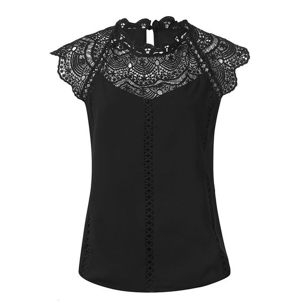 summer fashion women lace blouses ladies solid causal sleeveless hollow out blouse chiffon shirt, White
summer fashion women lace blouses ladies solid causal sleeveless hollow out blouse chiffon shirt, White