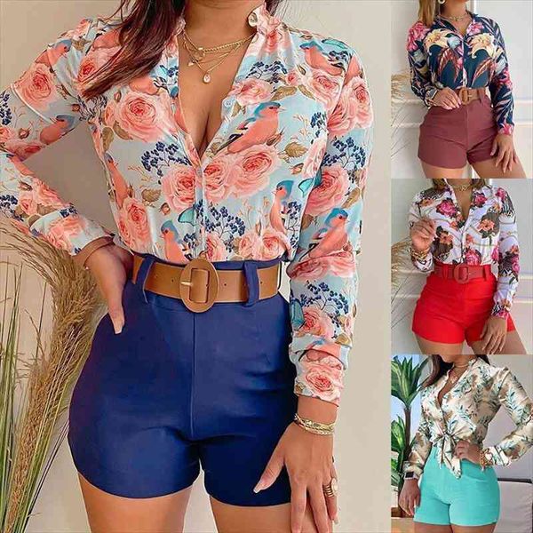 Sets Summer Clothes For Women High Waist Shorts Sets Longsleeve Plus Size Shirts Two Piece Set Female Fashion Blouses Shorts, Gray
Sets Summer Clothes For Women High Waist Shorts Sets Longsleeve Plus Size Shirts Two Piece Set Female Fashion Blouses Shorts, Gray