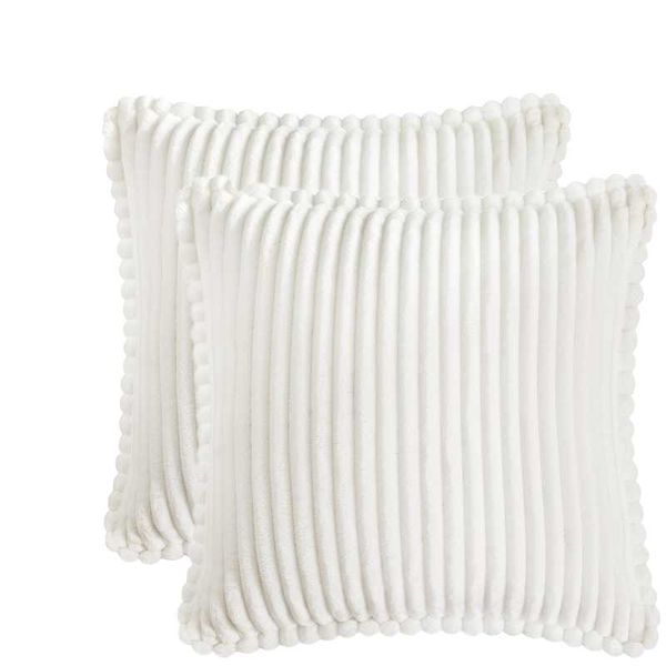 cushion/decorative pillow 2 packs white striped velvet cushion cover for bed office sofa modern home solid soft fabric throw
cushion/decorative pillow 2 packs white striped velvet cushion cover for bed office sofa modern home solid soft fabric throw