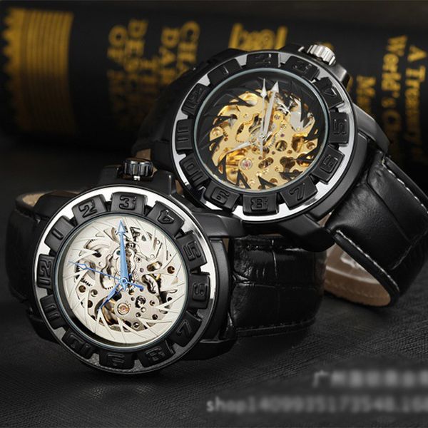 goer men's mechanical watch hollow out automatic bottom through personality leisure student's belt, Slivery;brown
goer men's mechanical watch hollow out automatic bottom through personality leisure student's belt, Slivery;brown