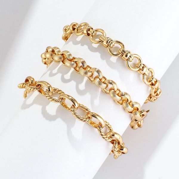 link, chain gojomem ins celebrity bracelets chunky bracelet hiphop style gold-plated for lover couples fashion jewelry, Black
link, chain gojomem ins celebrity bracelets chunky bracelet hiphop style gold-plated for lover couples fashion jewelry, Black