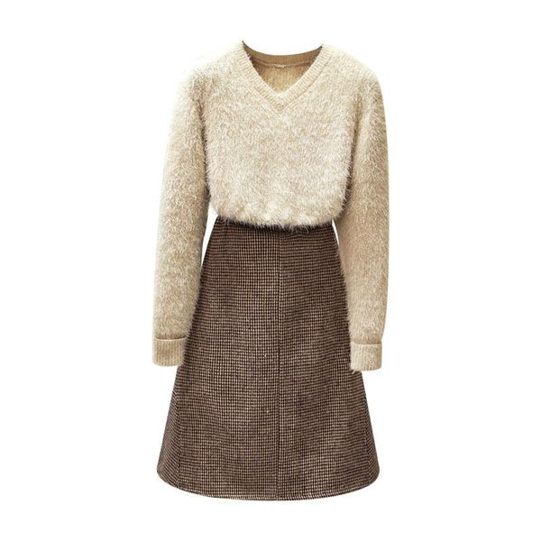autumn and winter fashion long sleeve woolen coat women elegant 2 two-piece skirt casual women's sets nw1117 two piece pants, White
autumn and winter fashion long sleeve woolen coat women elegant 2 two-piece skirt casual women's sets nw1117 two piece pants, White