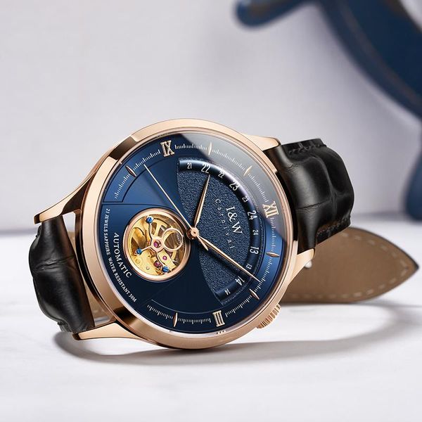 wristwatches luxury blue hanical men's watch i & w miyota automatic and sapphire crystal waterproof leather italian strap, Slivery;brown
wristwatches luxury blue hanical men's watch i & w miyota automatic and sapphire crystal waterproof leather italian strap, Slivery;brown