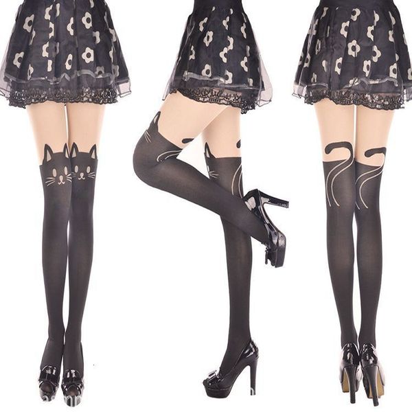 fake over knee t cartoon fake high tube cat tail splicing silk stockings pantyhose bottom socks, Black;white
fake over knee t cartoon fake high tube cat tail splicing silk stockings pantyhose bottom socks, Black;white
