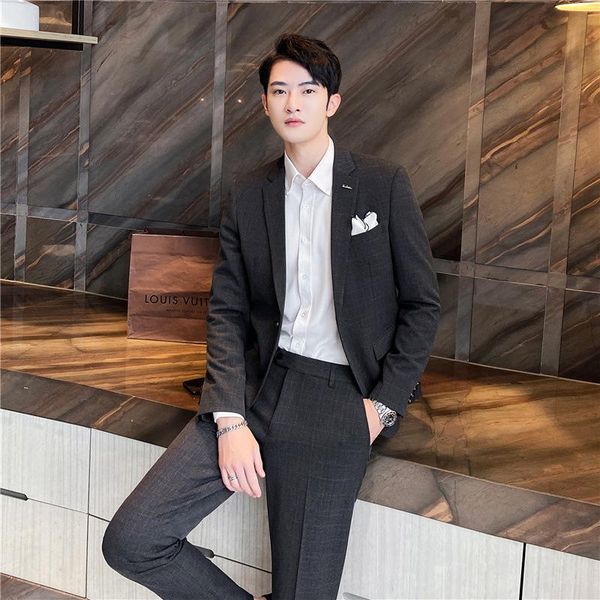 men's suits & blazers casual blazer coat korean fashion slim handsome suit hairstylist two piece, White;black
men's suits & blazers casual blazer coat korean fashion slim handsome suit hairstylist two piece, White;black