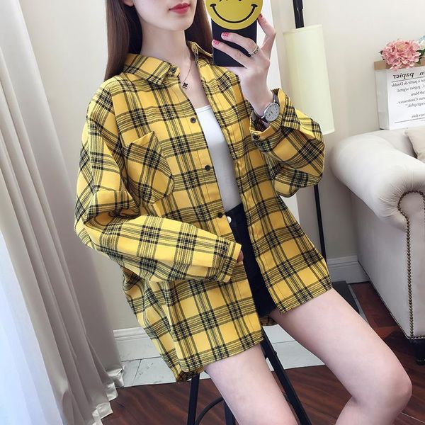 fashion summer blouse long sleeve female plaid shirt cotton vintage korean novelty streetwear loose women's blouses & shirts, White
fashion summer blouse long sleeve female plaid shirt cotton vintage korean novelty streetwear loose women's blouses & shirts, White