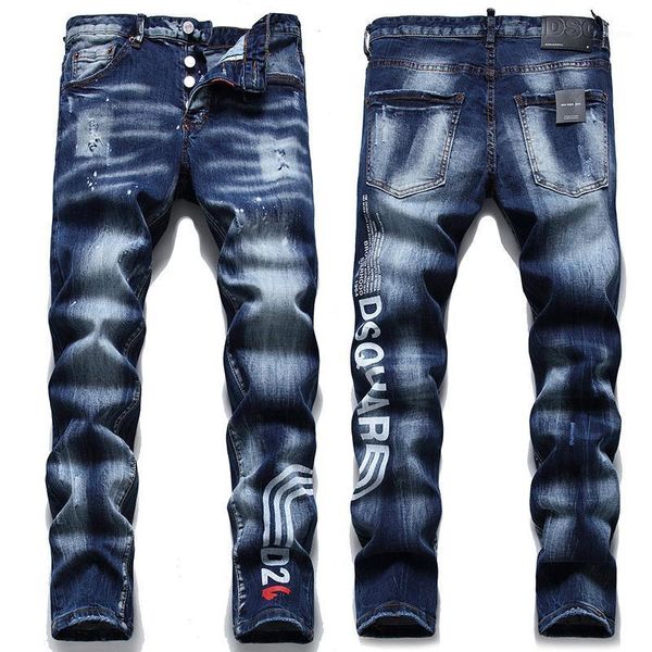 italy mens brand jeans ripped paint hole fashion mid waist straight cowboy pants cotton denim trousers js1094 men's, Blue
italy mens brand jeans ripped paint hole fashion mid waist straight cowboy pants cotton denim trousers js1094 men's, Blue