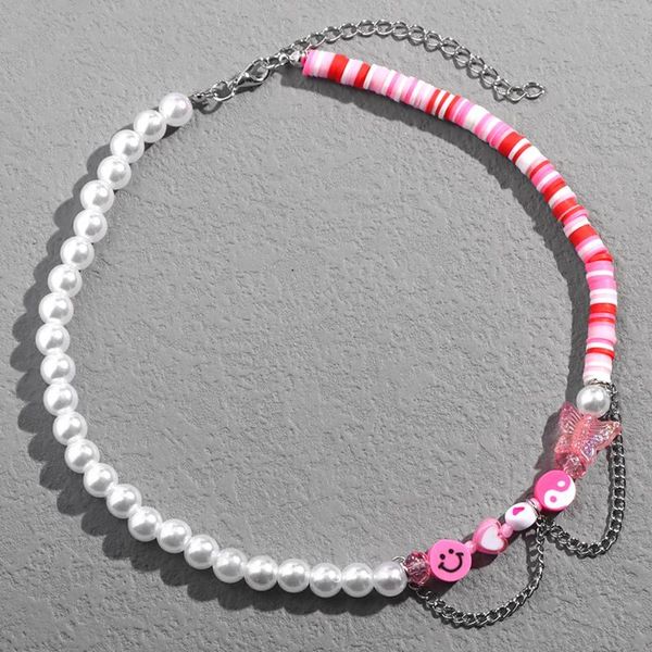 chokers pink butterfly yin yang asymmetry pearl beaded necklace for women handmade clay bead choker layered harajuku jewelry, Golden;silver
chokers pink butterfly yin yang asymmetry pearl beaded necklace for women handmade clay bead choker layered harajuku jewelry, Golden;silver