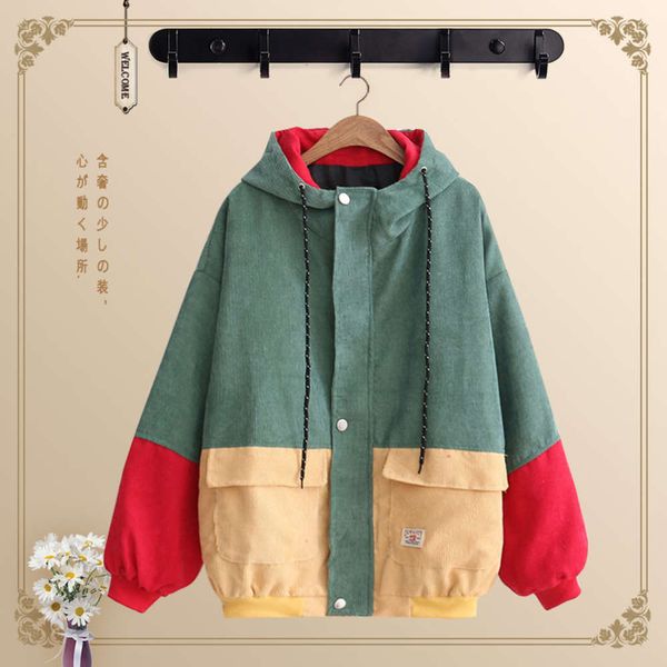 spring and autumn junior high jacket middle versatile corduroy long sleeved girls, Black;brown
spring and autumn junior high jacket middle versatile corduroy long sleeved girls, Black;brown