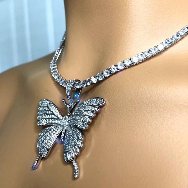 pendant necklaces fashion shiny full crystal big butterfly necklace bling cubic zircon cuban chain rhinestone hip hop jewelry, Silver
pendant necklaces fashion shiny full crystal big butterfly necklace bling cubic zircon cuban chain rhinestone hip hop jewelry, Silver