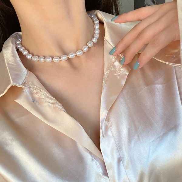 chains temperament pearl necklace simple elegant irregular aesthetic trendy clavicle chain lady women jewelry, Silver
chains temperament pearl necklace simple elegant irregular aesthetic trendy clavicle chain lady women jewelry, Silver