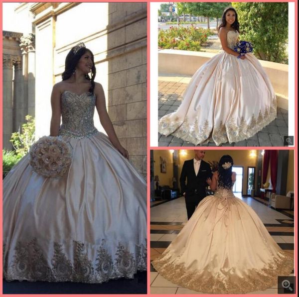 robe de soiree 2021 champagne satin ball gown prom dresses gold lace appliques beaded strapless sweetheart neckline gothic party gowns princ, Black
robe de soiree 2021 champagne satin ball gown prom dresses gold lace appliques beaded strapless sweetheart neckline gothic party gowns princ, Black