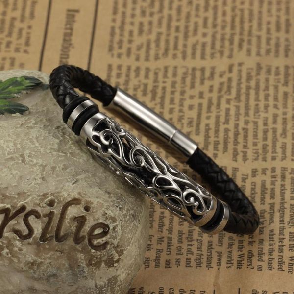 charm bracelets vintage fashion braided leather bangles with designer charms stainless steel jewelry classic punk gift, Golden;silver
charm bracelets vintage fashion braided leather bangles with designer charms stainless steel jewelry classic punk gift, Golden;silver