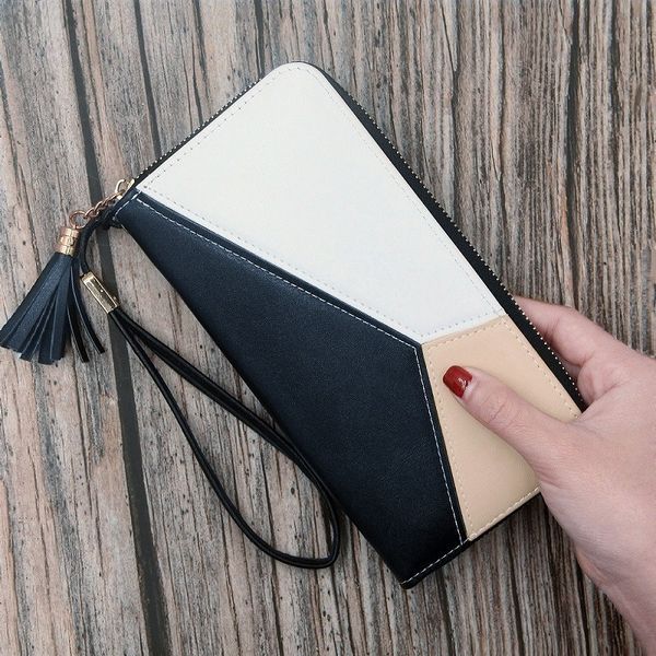 new wallet fashion leisure multifunctional large capacity splicing hand mobile phone bag women's long wallet, Red;black
new wallet fashion leisure multifunctional large capacity splicing hand mobile phone bag women's long wallet, Red;black