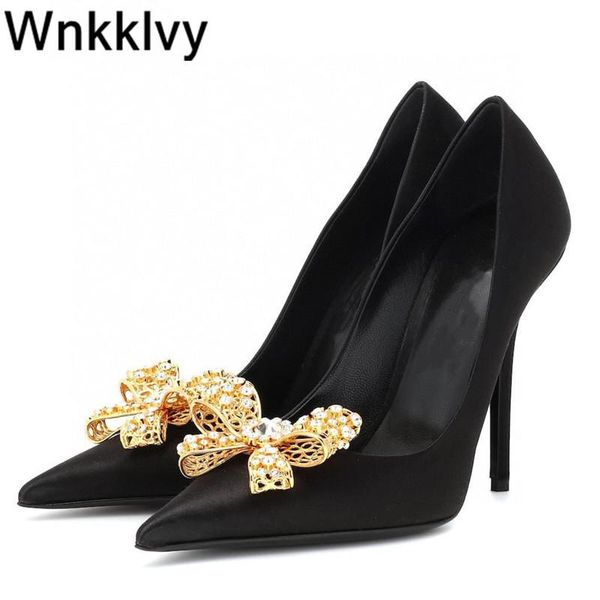 dress shoes gold rhinestone bowknot thin high heels women black satin pointed toe pumps ladies crystal prom party stilettos
dress shoes gold rhinestone bowknot thin high heels women black satin pointed toe pumps ladies crystal prom party stilettos