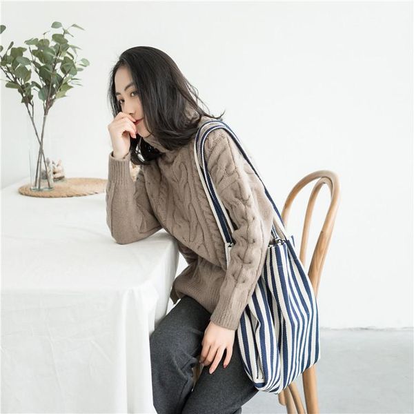 simple striped single shoulder canvas bag retro student environmental shopping foldable women totes bags
simple striped single shoulder canvas bag retro student environmental shopping foldable women totes bags