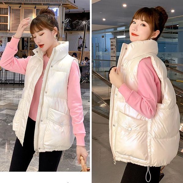 women's vests warm 2021 winter vest women coat female waistcoat stand-up collar coats ladies fashion outerwear, Black;white
women's vests warm 2021 winter vest women coat female waistcoat stand-up collar coats ladies fashion outerwear, Black;white