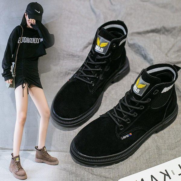 boots autumn winter 2021 women ankle bootsplatform lace-up round toe flat with women's shoes botas mujer, Black
boots autumn winter 2021 women ankle bootsplatform lace-up round toe flat with women's shoes botas mujer, Black