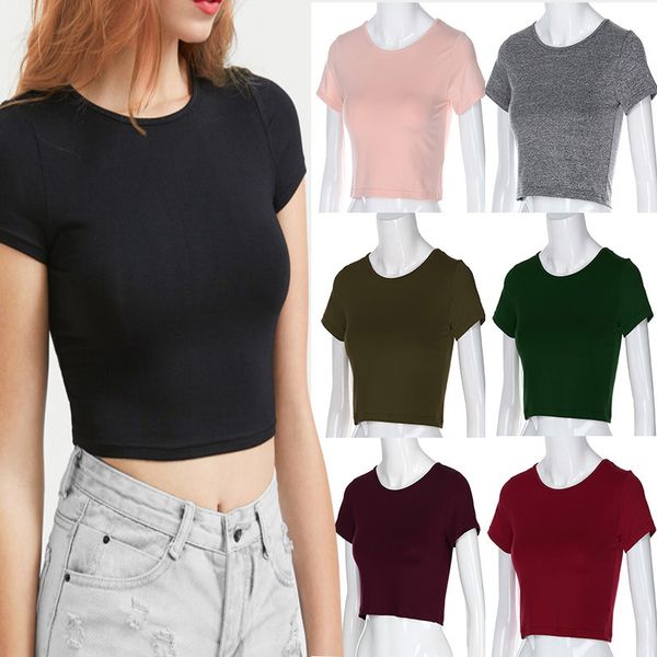 fashion t-shirts 2021 summer new women's round neck solid color casual short sleeve female, White
fashion t-shirts 2021 summer new women's round neck solid color casual short sleeve female, White