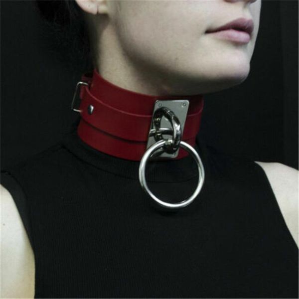 women fashion punk gothic wide pu leather o ring collar choker necklace chokers, Golden;silver
women fashion punk gothic wide pu leather o ring collar choker necklace chokers, Golden;silver