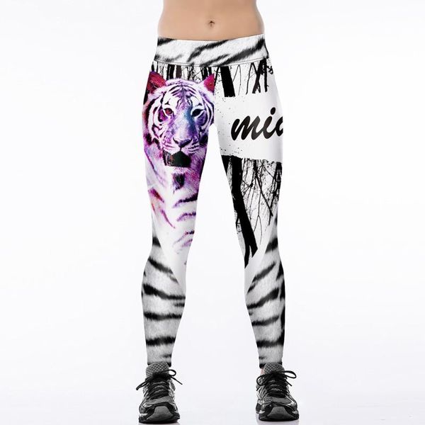 women's leggings women white tiger print high waist fitness workout cheerleader rooter pants hiphop party elastic fiber trousers, Black
women's leggings women white tiger print high waist fitness workout cheerleader rooter pants hiphop party elastic fiber trousers, Black