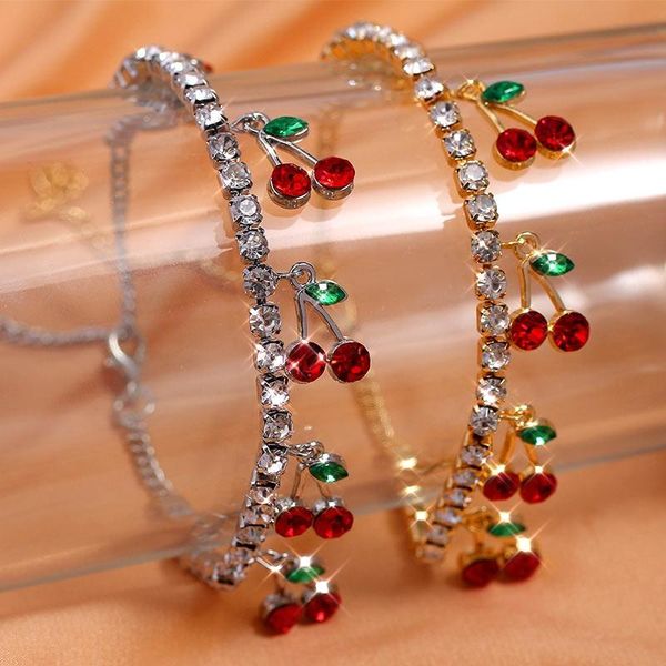 anklets fashion charm red cherry crystal anklet bracelet bling rhinestone for women summer beach sandals female foot jewelry, Red;blue
anklets fashion charm red cherry crystal anklet bracelet bling rhinestone for women summer beach sandals female foot jewelry, Red;blue