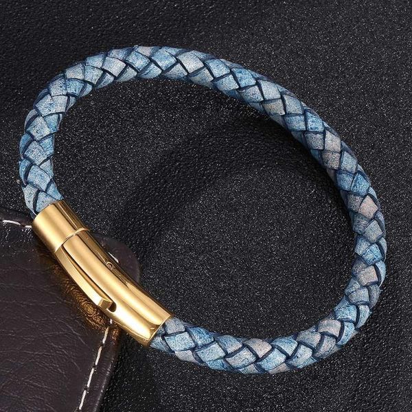 charm bracelets jewelry wholesale, hand-woven leather bracelet, golden snap buckle vintage simple men's and women's blue, Golden;silver
charm bracelets jewelry wholesale, hand-woven leather bracelet, golden snap buckle vintage simple men's and women's blue, Golden;silver