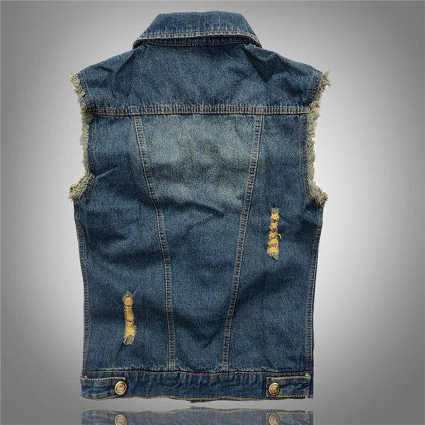 men's vests ripped jean jacket mens denim vest plus size m - 6xl jeans waistcoat men cowboy sleeveless male cq3h, Black;white
men's vests ripped jean jacket mens denim vest plus size m - 6xl jeans waistcoat men cowboy sleeveless male cq3h, Black;white