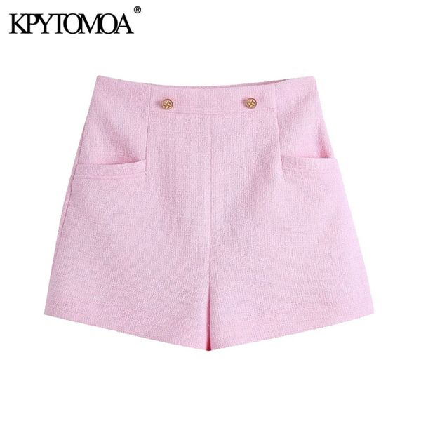 kpytomoa women 2021 fashion with metal buttons tweed bermuda shorts vintage high waist back zipper female short pants mujer, White;black
kpytomoa women 2021 fashion with metal buttons tweed bermuda shorts vintage high waist back zipper female short pants mujer, White;black