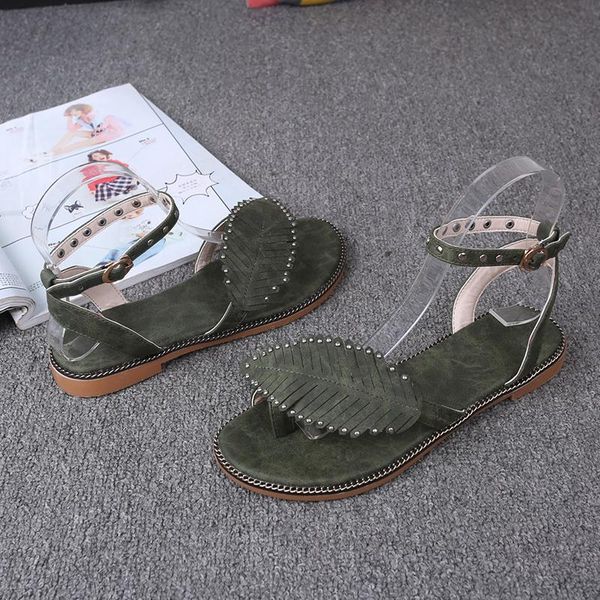 sandals fashion retro flat women 2021 buckle strap woman flats metal decoration famale casual women's summer shoes, Black
sandals fashion retro flat women 2021 buckle strap woman flats metal decoration famale casual women's summer shoes, Black