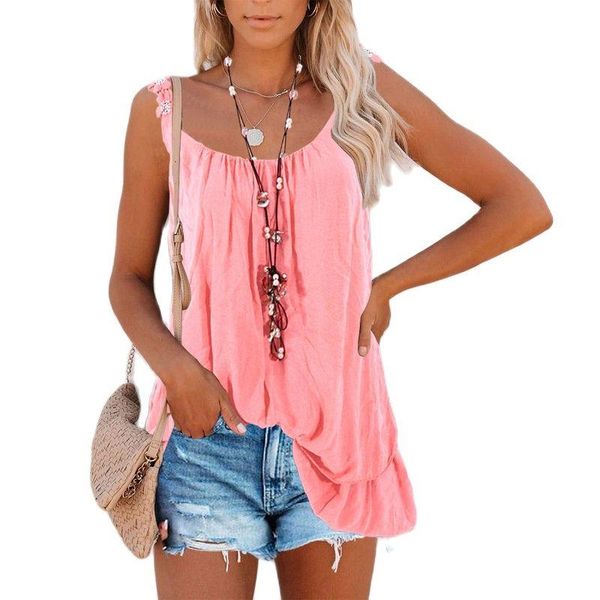 women's tanks & camis 5xl women lace spaghetti strap color summer ladies splice casual irregular female pullover vest plus size clo, White
women's tanks & camis 5xl women lace spaghetti strap color summer ladies splice casual irregular female pullover vest plus size clo, White