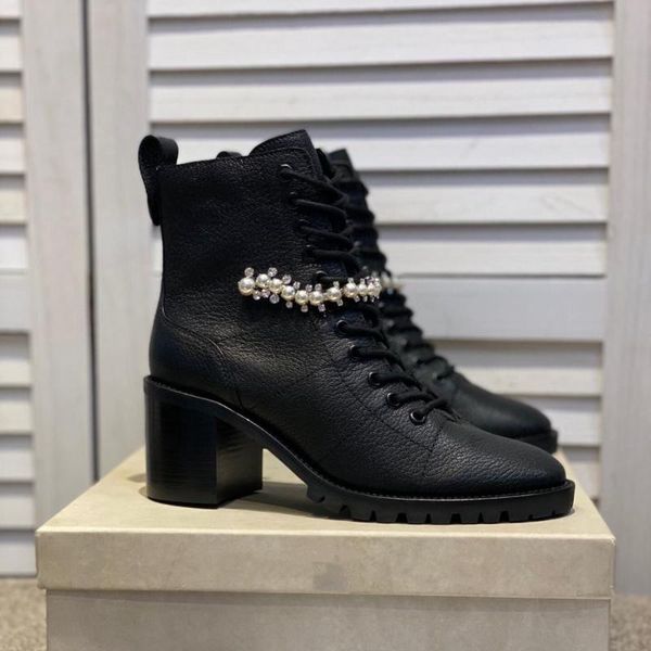 boots crystal mid heel ankle woman cross-tied round toes chunky heels botas mujer, Black
boots crystal mid heel ankle woman cross-tied round toes chunky heels botas mujer, Black