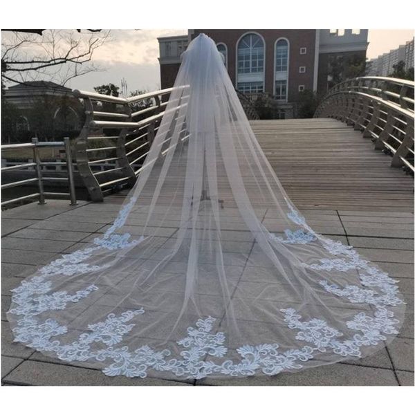 bridal veils wedding veil lace appliqued cathedral long accessories white ivorytulle with comb for brides velos de novia, Black
bridal veils wedding veil lace appliqued cathedral long accessories white ivorytulle with comb for brides velos de novia, Black
