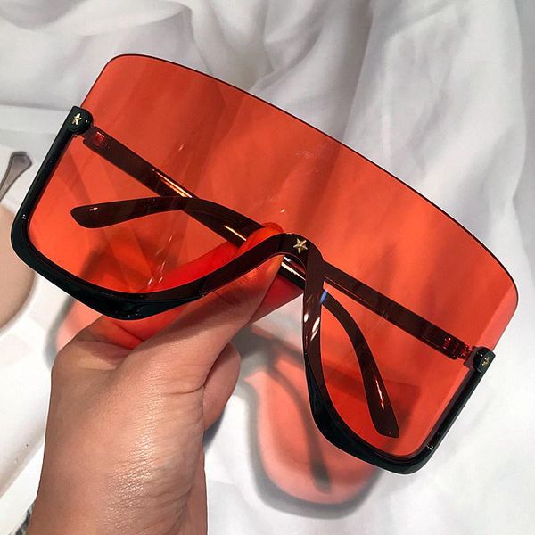 sunglasses rimless oversized pne piece shield black red for women vintgae candy color mask eyewear female hip hop sun glasses, White;black
sunglasses rimless oversized pne piece shield black red for women vintgae candy color mask eyewear female hip hop sun glasses, White;black