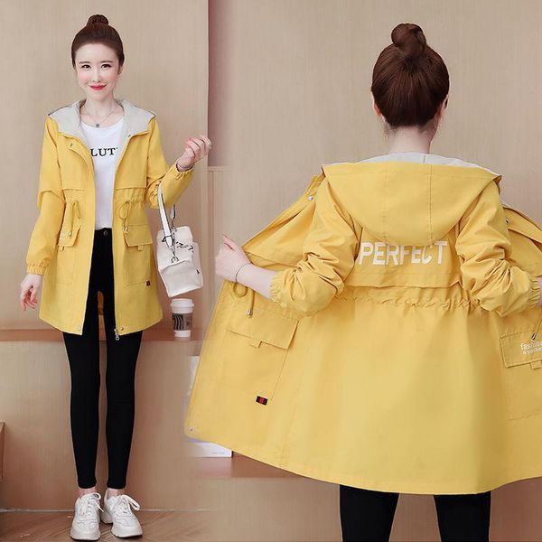 women's trench coats coat women in the korean version of spring and autumn waist show thin hooded fashion, Tan;black
women's trench coats coat women in the korean version of spring and autumn waist show thin hooded fashion, Tan;black