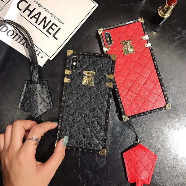 square box cute lattice soft tpu trunk phone cases unique women girls lady case with lanyard for iphone 13 12 11 pro xr xs max x 8 samsung s square box cute lattice soft tpu trunk phone cases unique women girls lady case with lanyard for iphone 13 12 11 pro xr xs max x 8 samsung s