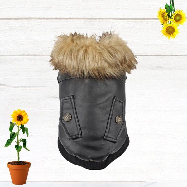 pet autumn winter costume clothes warm fur collar pu leather coat for puppy dog - size (black) apparel
pet autumn winter costume clothes warm fur collar pu leather coat for puppy dog - size (black) apparel