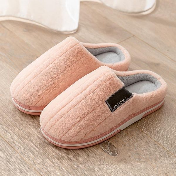 women's winter indoor thermal flat shoes plush cotton slippers contrast color home household soft soled, Black
women's winter indoor thermal flat shoes plush cotton slippers contrast color home household soft soled, Black