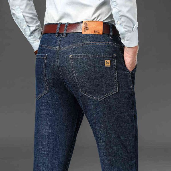 2021 autumn winter men's light busins high waist straight tube work elastic jeans long pants men, Blue
2021 autumn winter men's light busins high waist straight tube work elastic jeans long pants men, Blue